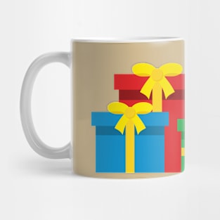 Cute Robin And The Four Colorful Gifts Mug